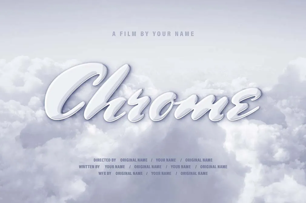 Cloud Film Title Effect