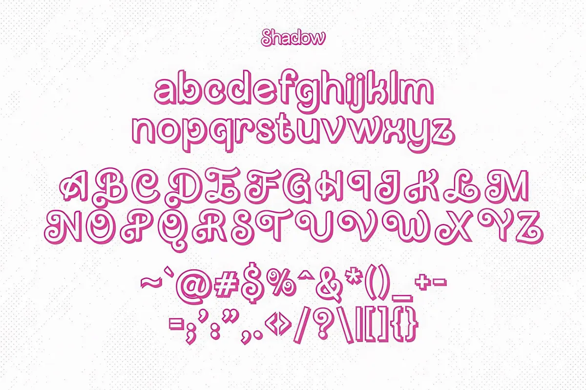 Barbella Typeface - Regular & Shadow