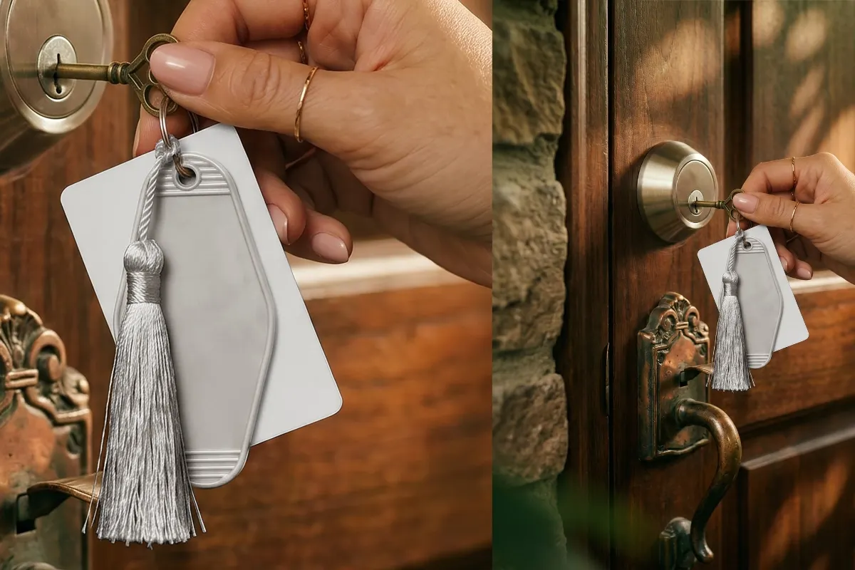 Hotel Key Tag Mockup