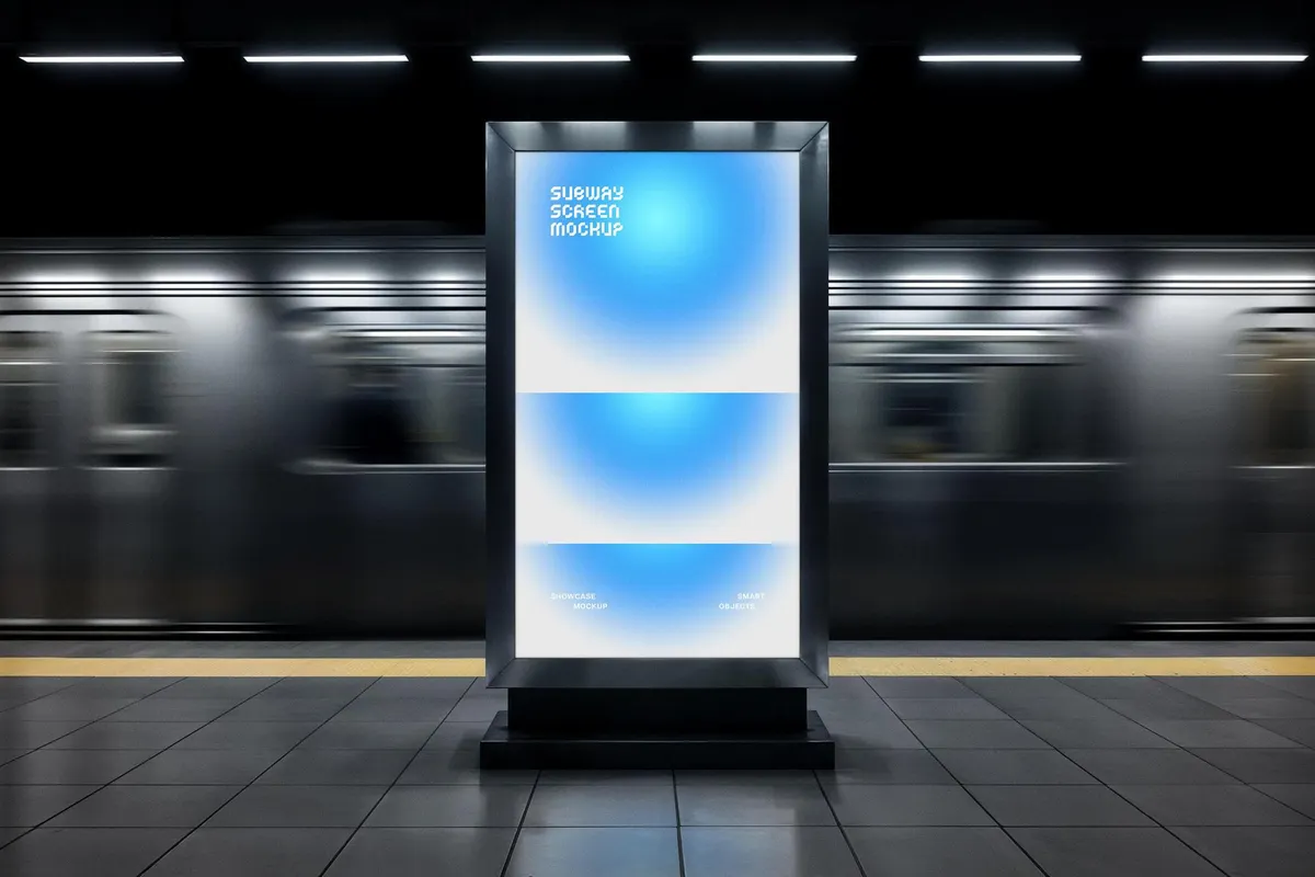 Subway Digital Signage Mockup
