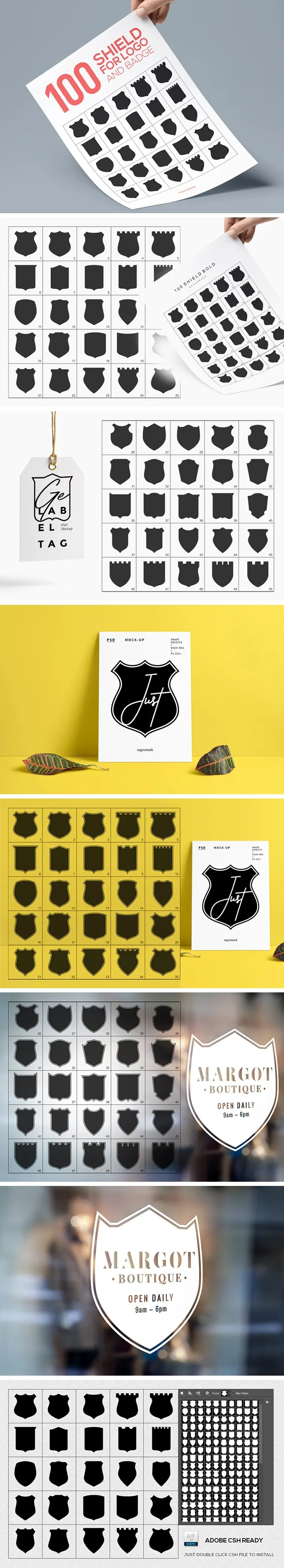 100 Logo & Badge Shields
