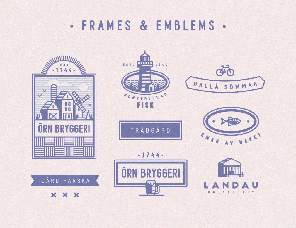 Scandinavian Summer Vector Set