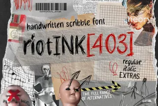 RiotINK. Handwritten Scribble Font