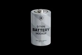 D Type Battery Mockup