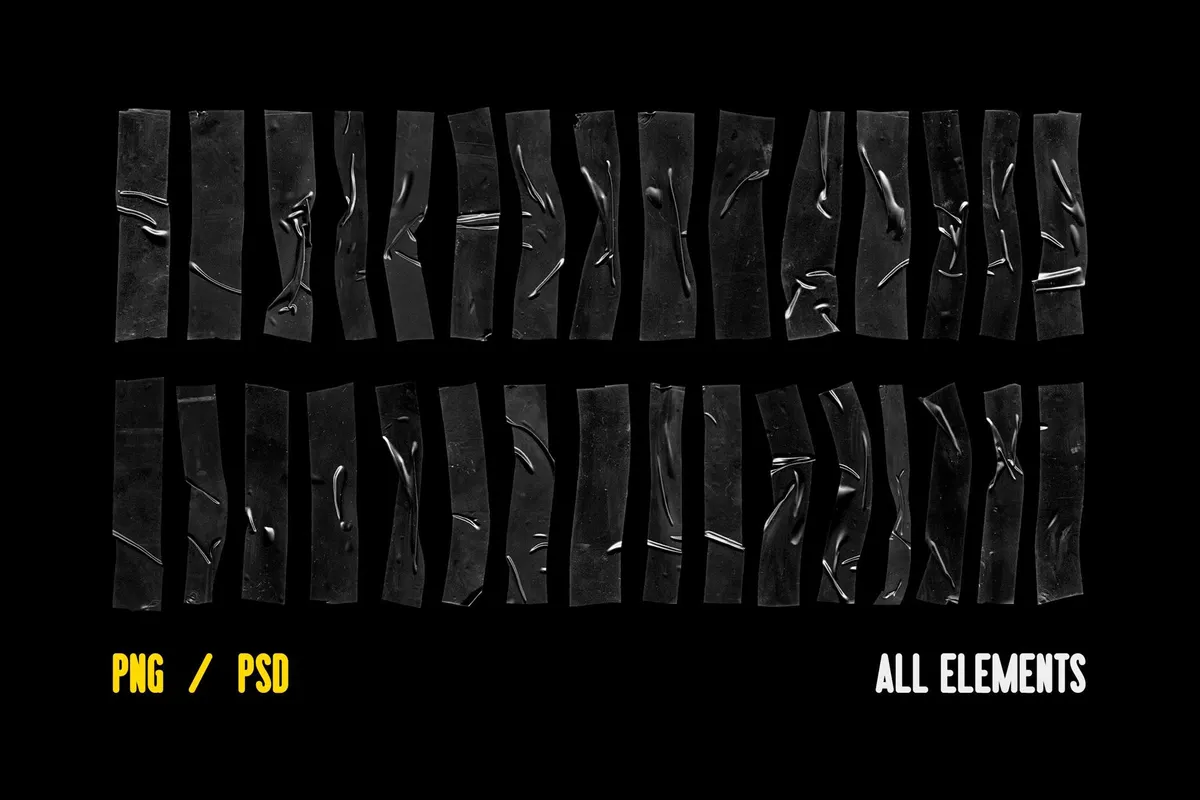 Black Tape: PNG Elements