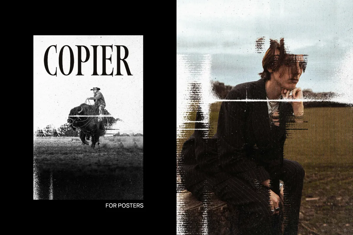 Glitch Copier Poster Effect