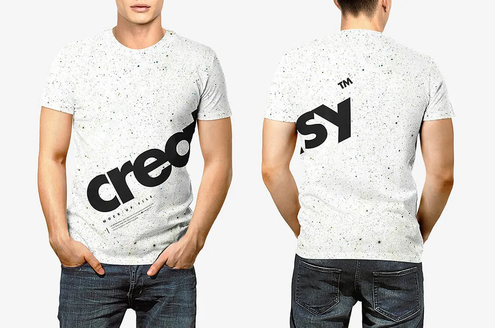 Men T-shirt Mockup Set
