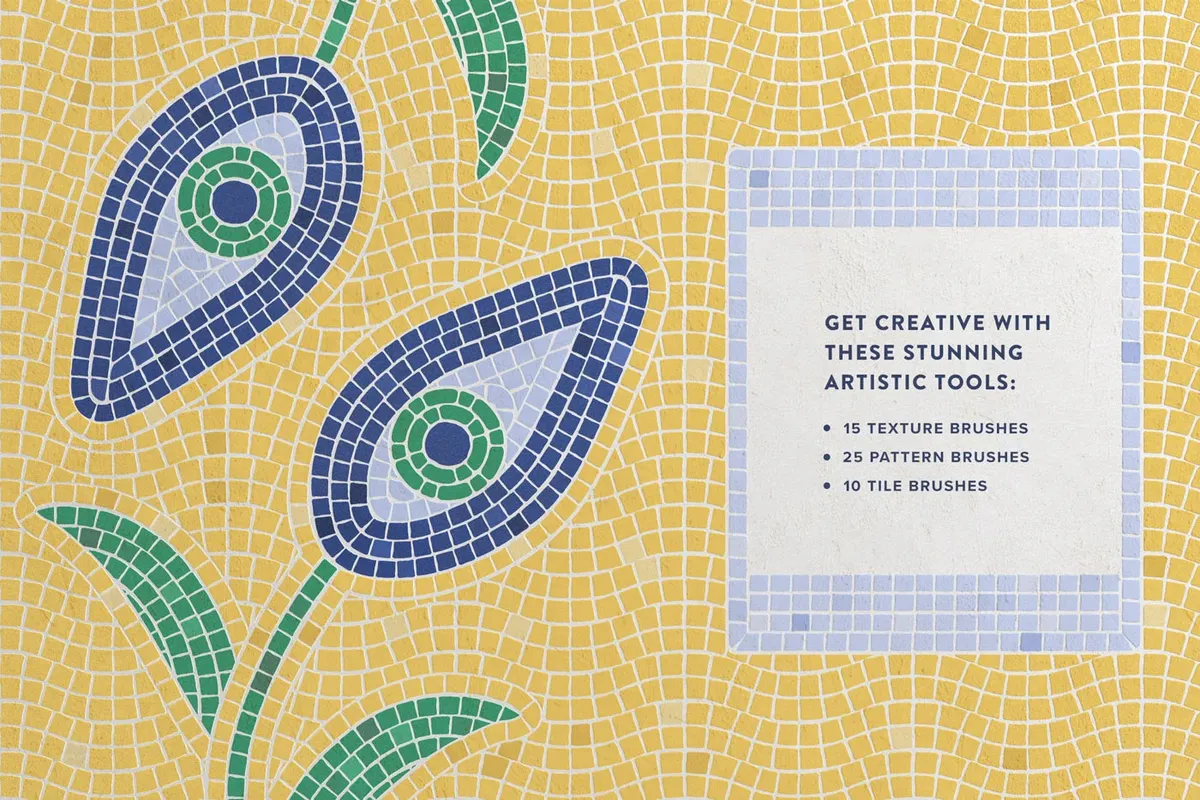 Mosaic Tile Procreate Brushes