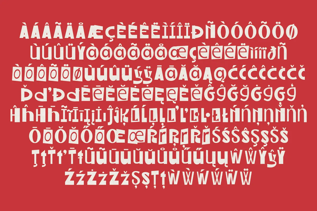 Wooble Ransom - Playful Ransom-Note Display Font