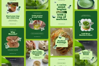 Matcha Promotion Instagram Template Pack