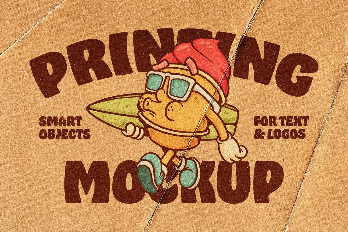 Craft Paper Printing Logo Mockup