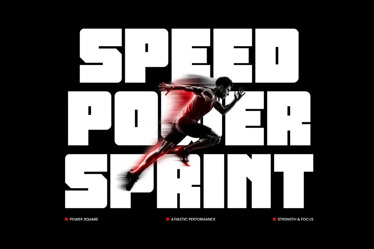 Power Square - Heavy Bold Sports Font