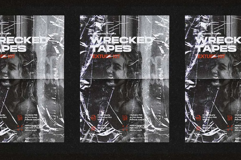 Wrecked Duct Tape Texture Set