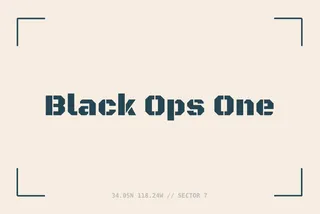 Black Ops One - Military Stencil Font