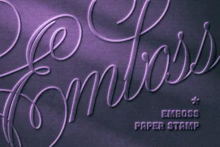 Embossed Color Paper Text Effect