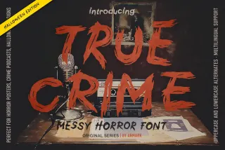 True Crime: Rough Messy Horror Font