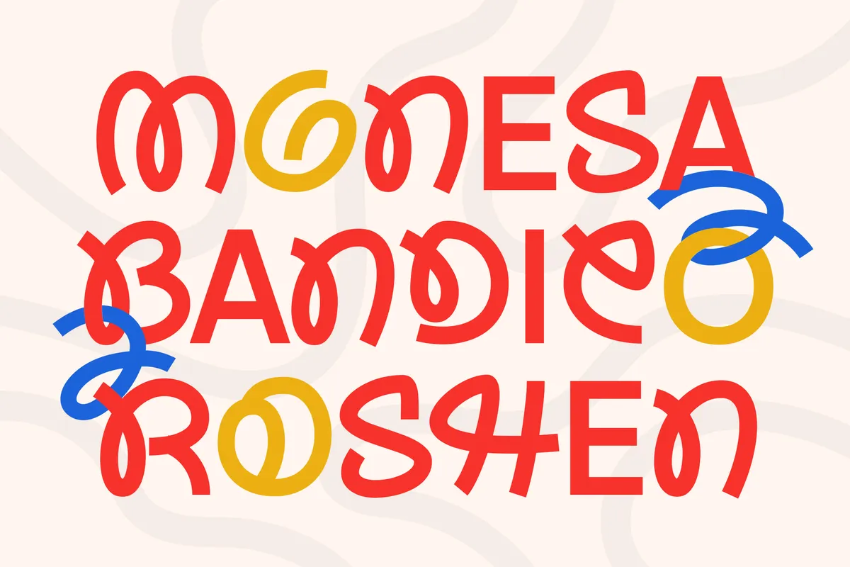 Bashmie - Noodle Loop Display Font