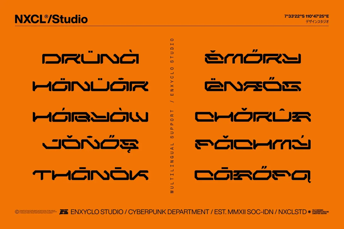 GESROB - Cyberpunk Techno Display Font