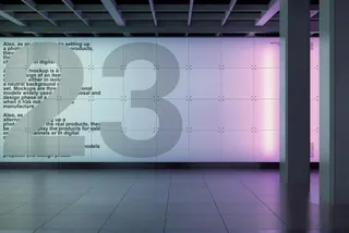 Modern Wall Display Mockup with Gradient Light