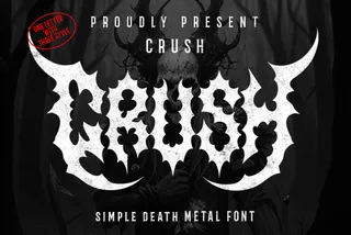 CRUSH – Simple Metal Font