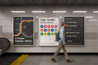 Underground Advertising Poster Mockup
