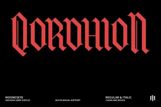 Qordhion - Blackletter Display Font