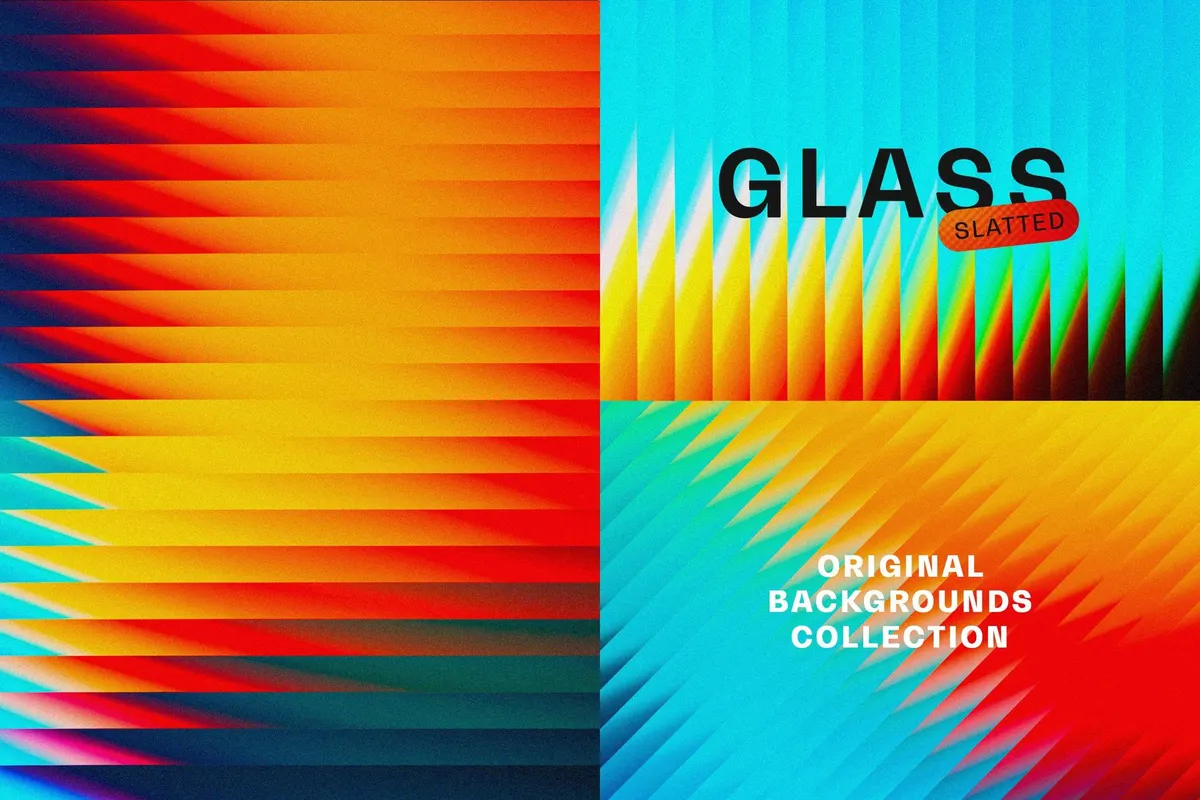 Horizontal Slatted Glass Backgrounds