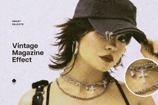 Vintage Halftone Magazine Effect