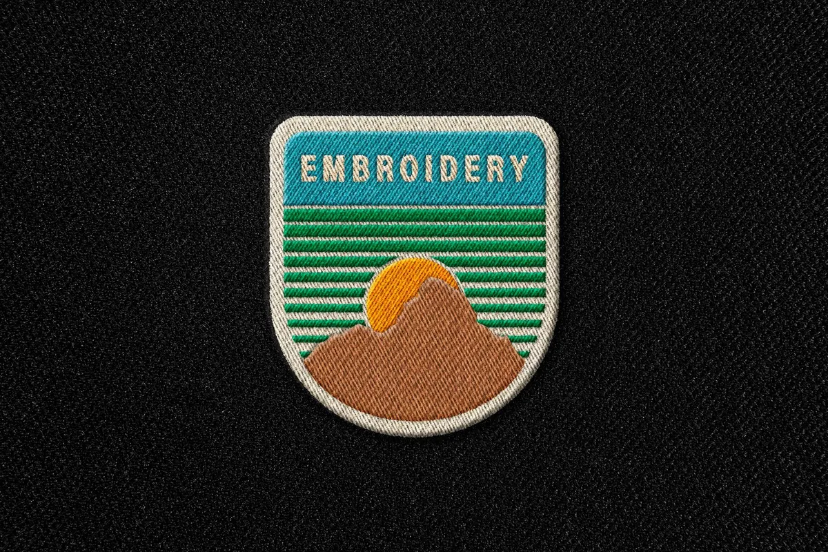 Embroidery Badge Mockup