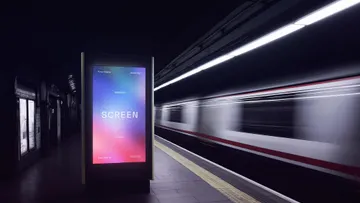 Subway Station Screen Mockup