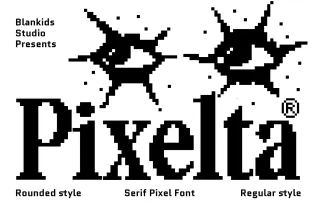 Pixelta – Bold Serif Pixel Font