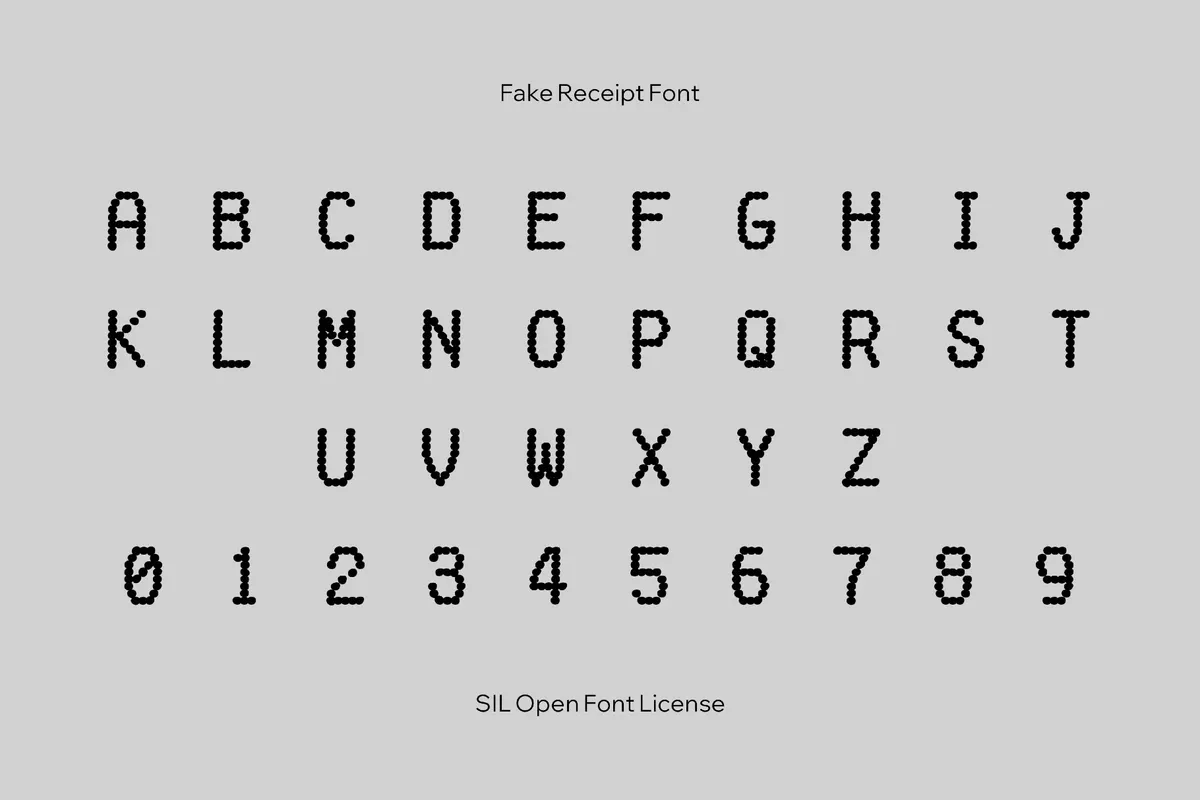 Fake Receipt Font