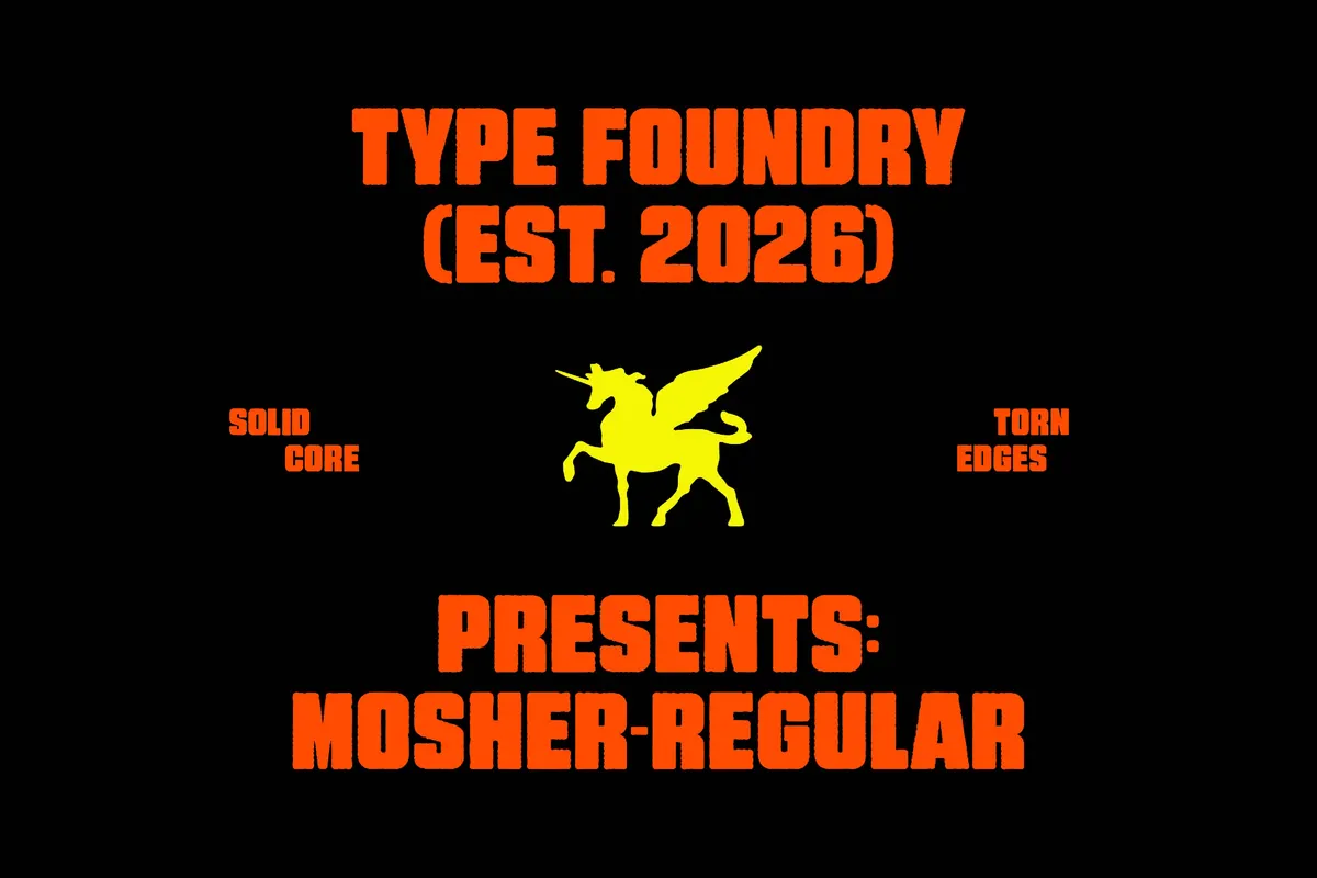 Mosher - Distressed Display Font