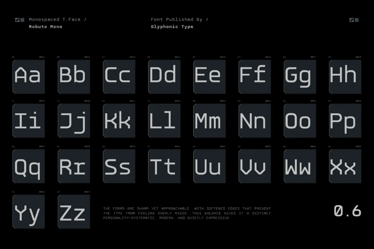 GC Robuto Mono - Tech Monospace Font