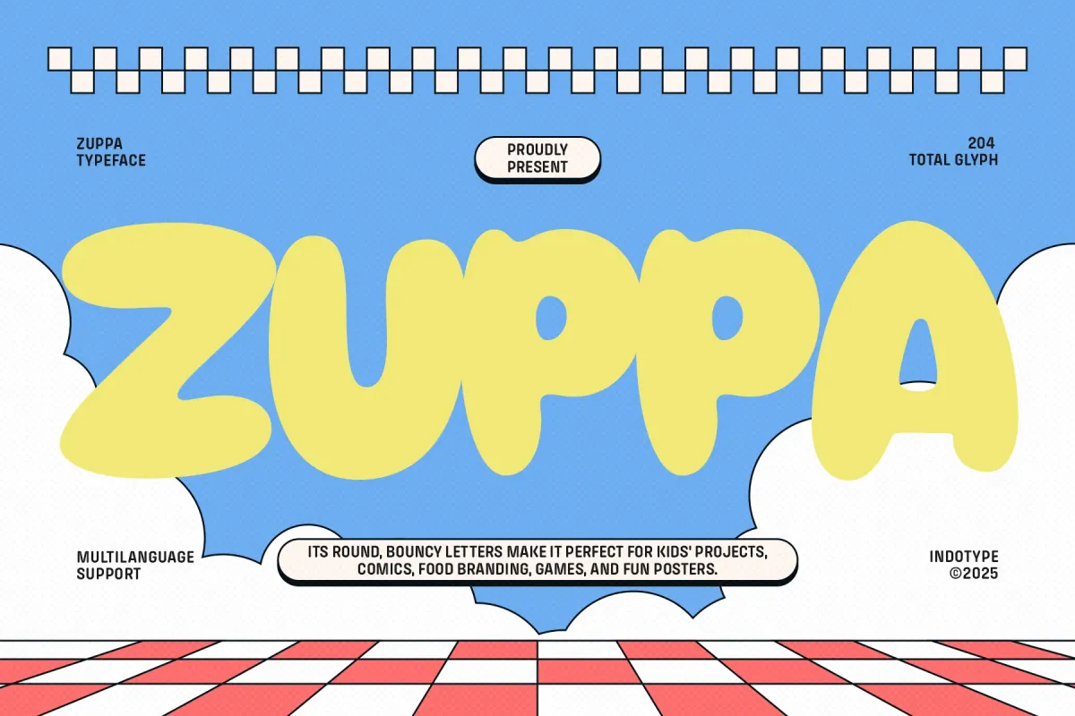 Zuppa - Playful Bubble Font