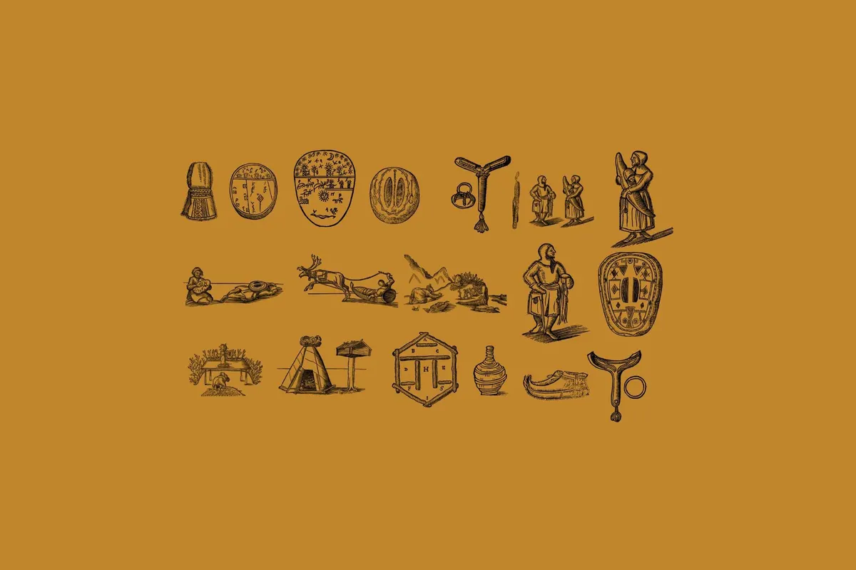 History of Lapland Illustrations Set