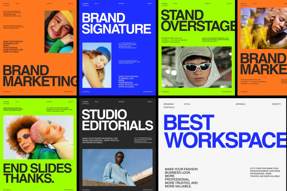 Colorful Brand Identity Social Media Bundle