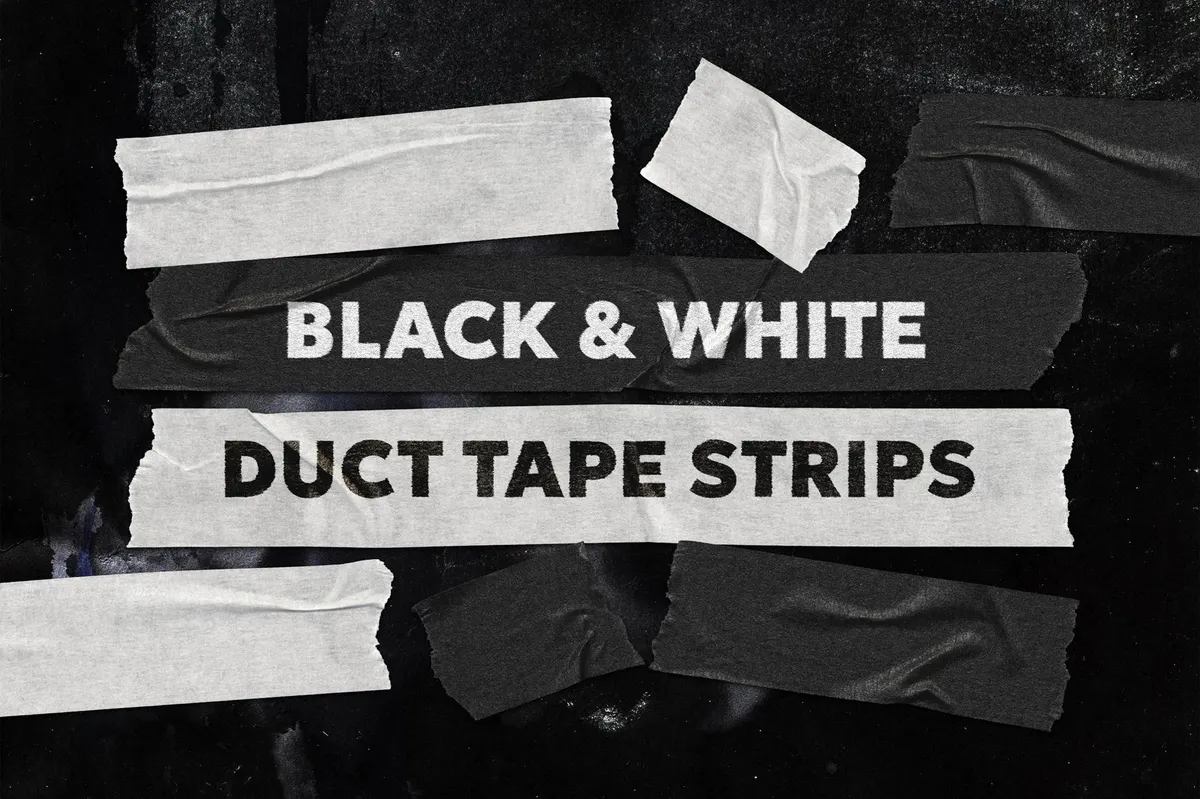 Black & White Duct Tape Strips