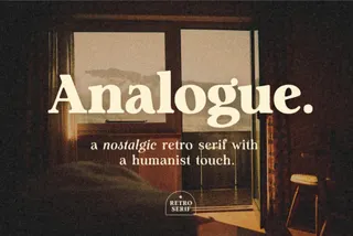 Analogue — Humanist Retro Serif