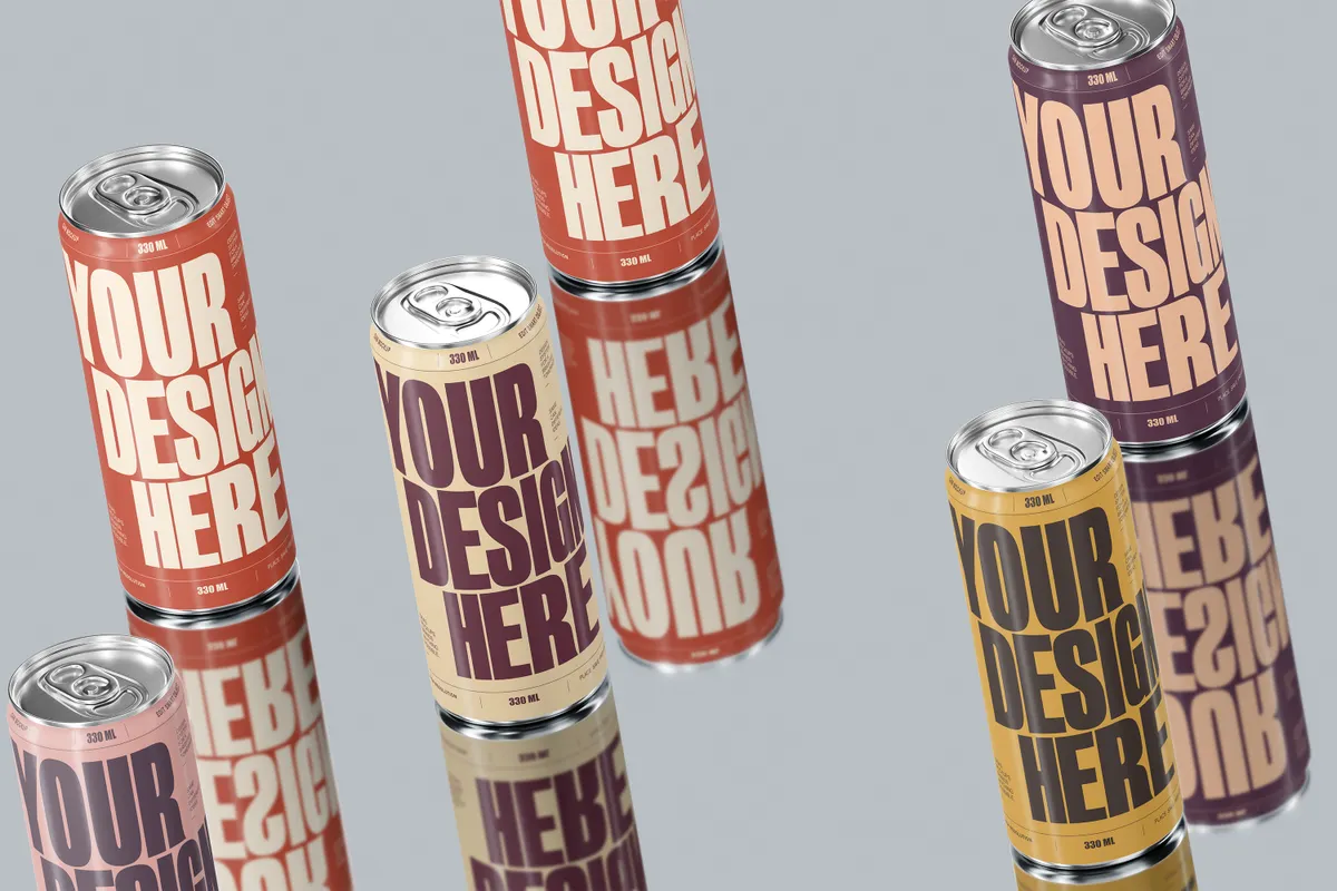 Mirror Composition 330ml Can Mockup