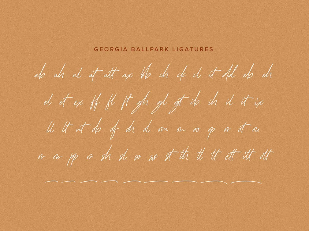 Georgia Ballpark Font Duo