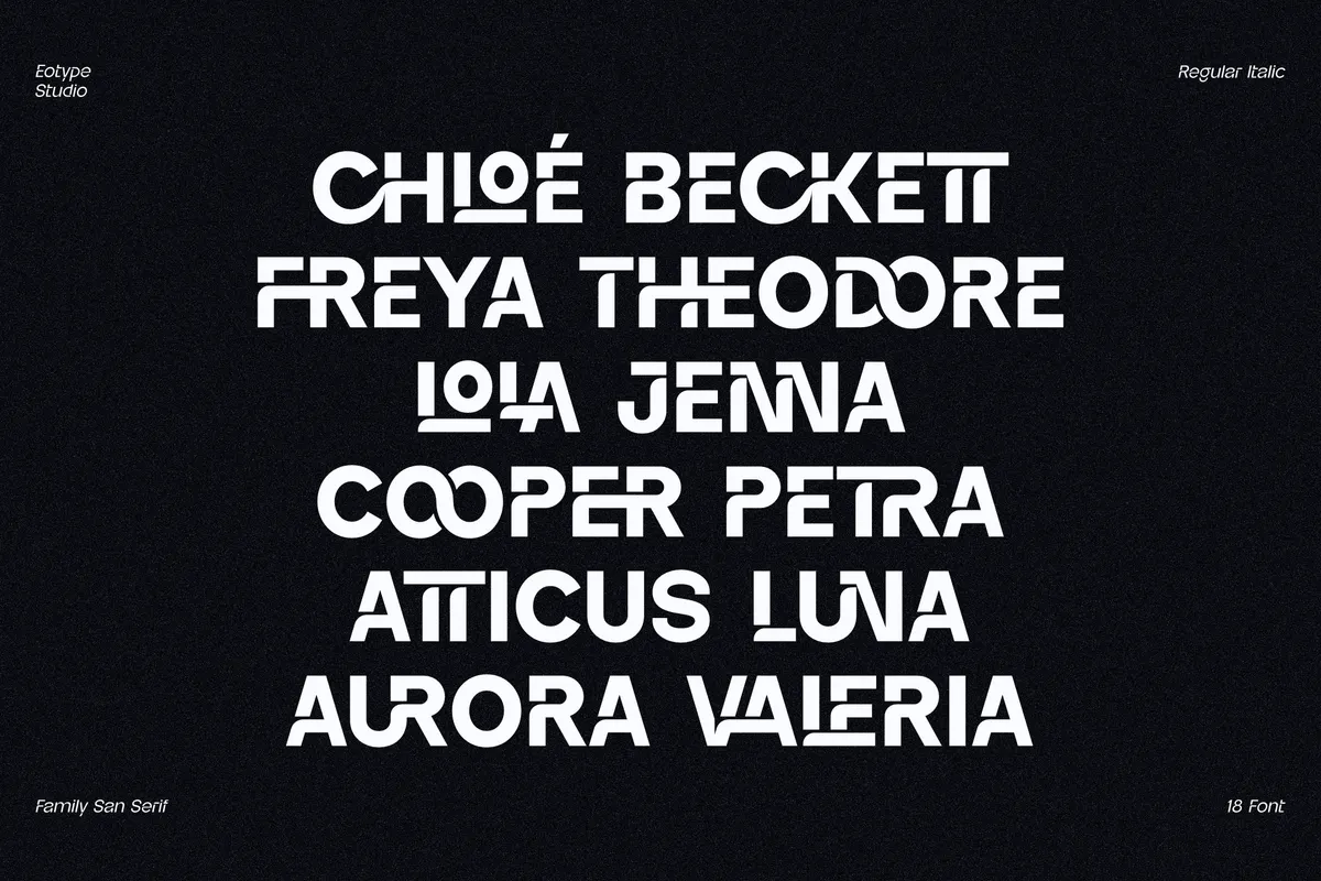 Jettic - Futuristic Sans Serif Font Family