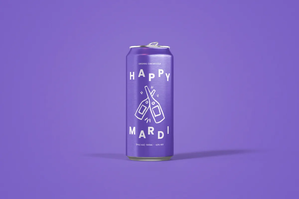 500 ML Can Mockup