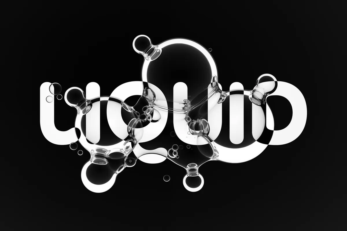 Liquid Soap Bubbles Text Effect