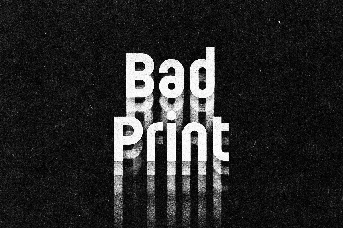 Bad Print Text Effect