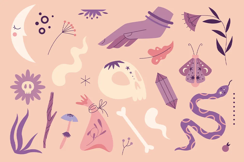 Witchcraft: Clipart & Patterns