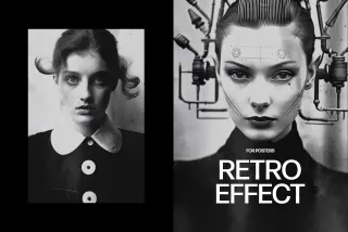 Retro Film Poster Photo Effect