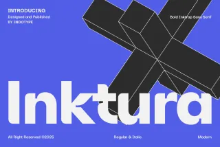Inktura - Bold Ink Trap Sans Font