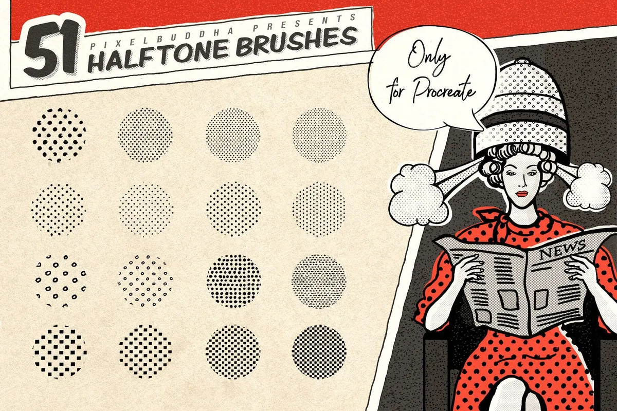 Vintage Comic Procreate Brushes