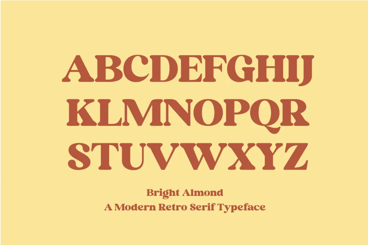 Bright Almond - Modern Retro Serif Font